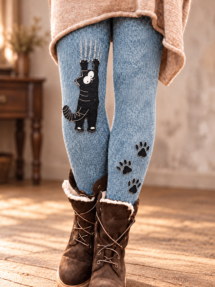 Women's Cute Cat Art Printed Leggings