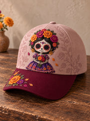 Unisex Mexico Day of The Dead Floral Art Printed Hat