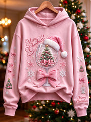Women's Pink Christmas tree Sweatshirt