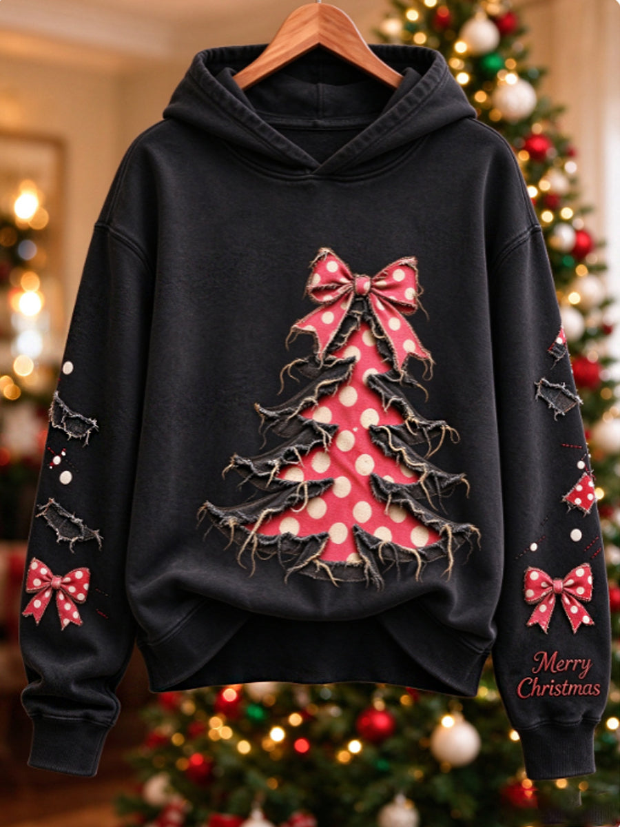 Women's Pink Christmas tree Sweatshirt