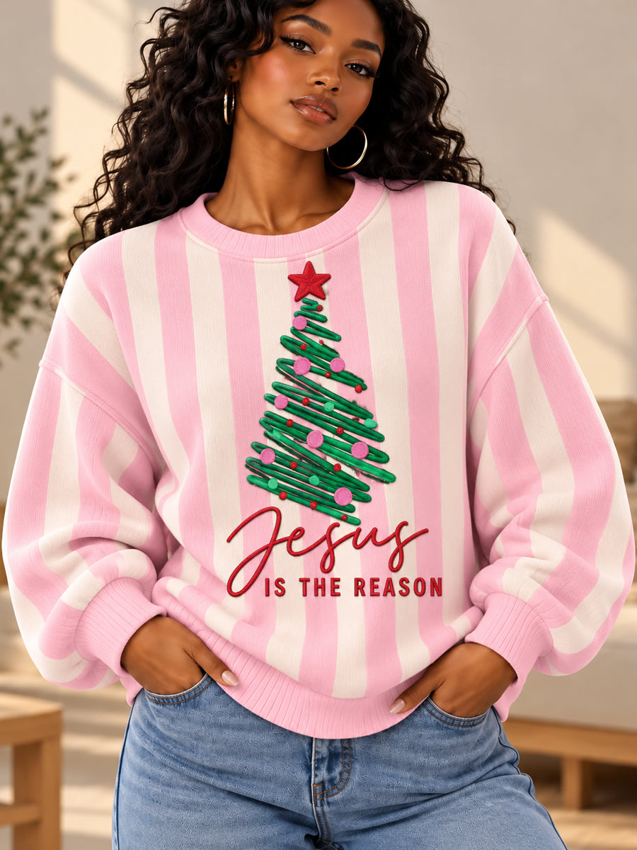 Women's Christmas Faith Print Sweatshirt