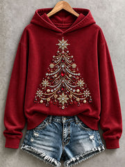 Women's Jewelry Art Christmas Tree Hoodie