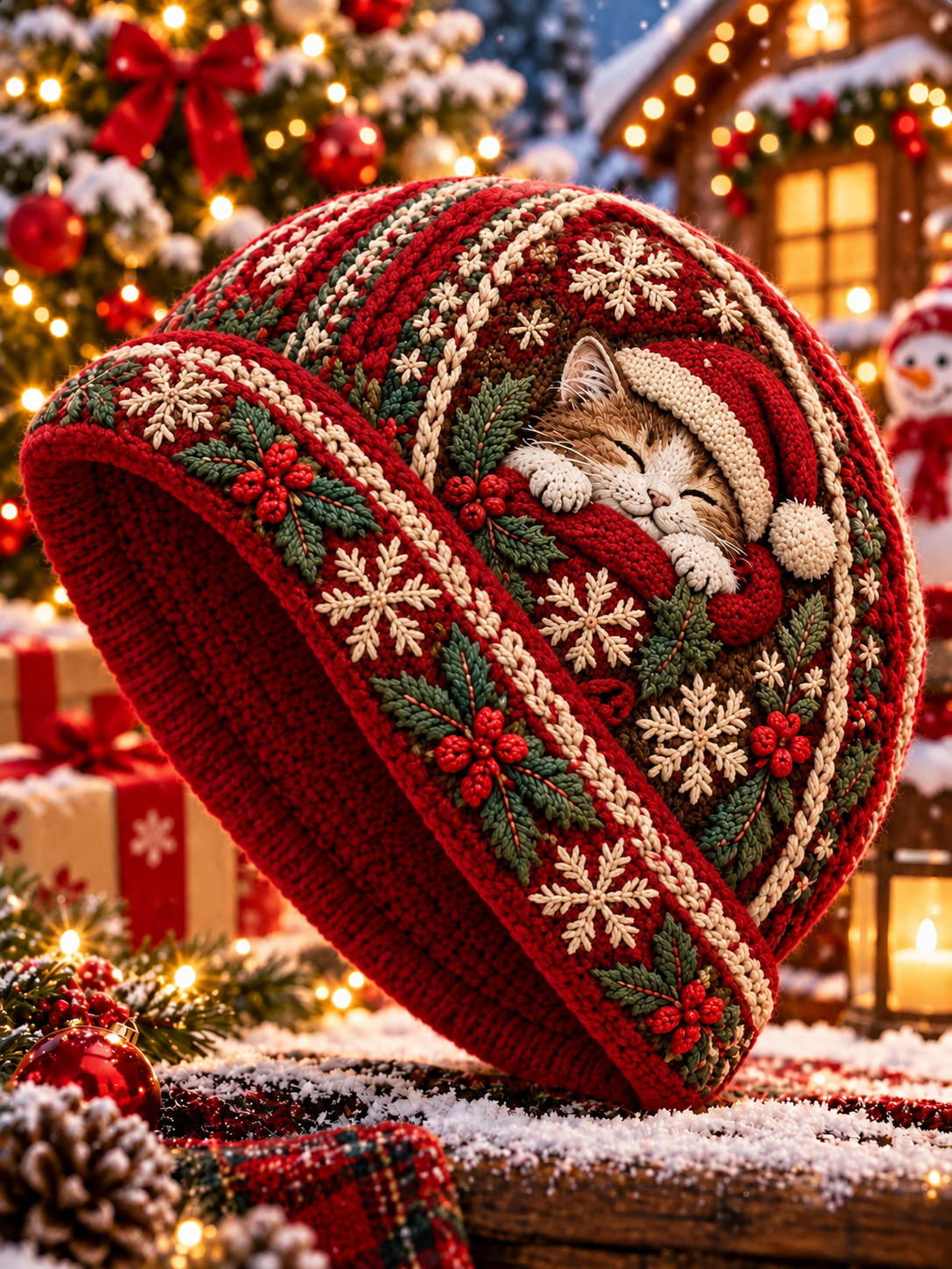 Christmas Winter Warm Cold Knitted Hat