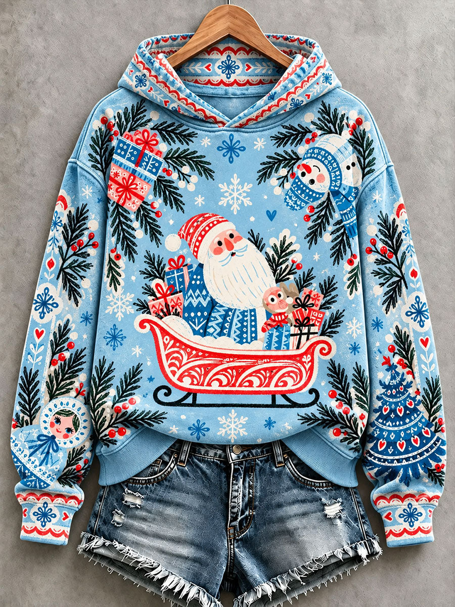 Women's Nordic-Style Santa Claus Hoodies