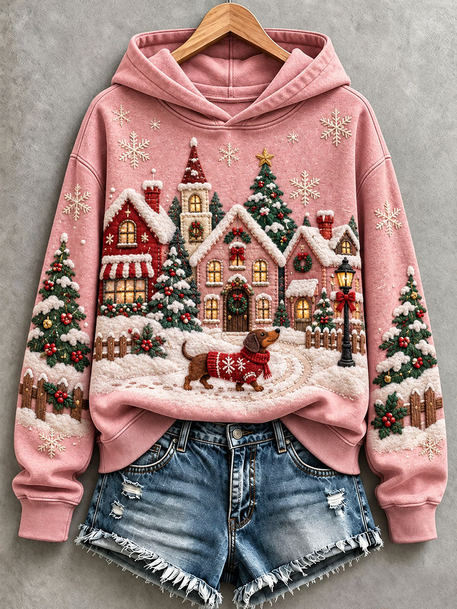 Women’s Christmas Inspired Dachshund Hoodie