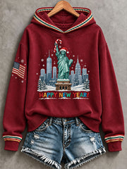 Women's New York Christmas Print Casual Sweatshirt