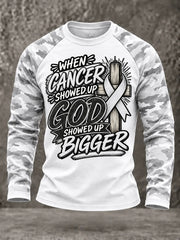 Men's Lung Cancer Awareness Print Long Sleeve T-shirt