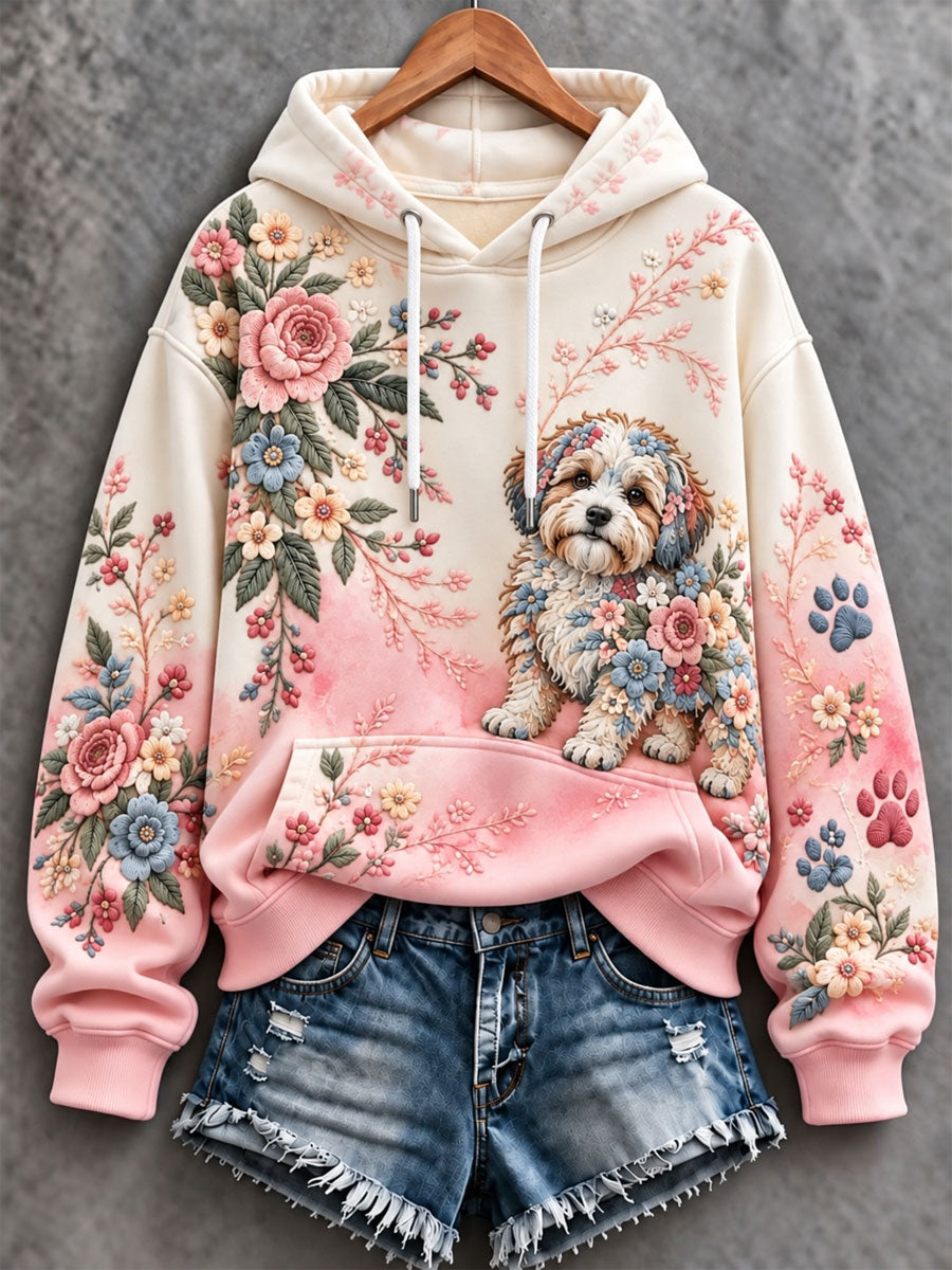 Women's Cute dog print hoodie