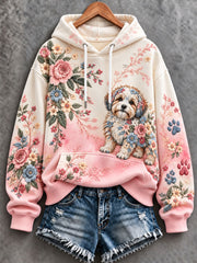 Women's Cute dog print hoodie