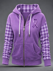 Women's Alzheimer's Awareness Support Print Hoodie