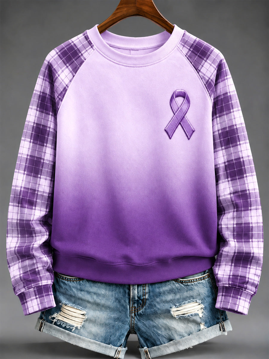 Women's Alzheimer's Awareness Support Print Sweatshirt